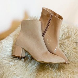 Two Tone Tan Booties